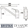 Bristan Java Single Flow Easyfit Sink Mixer Tap Dimensions